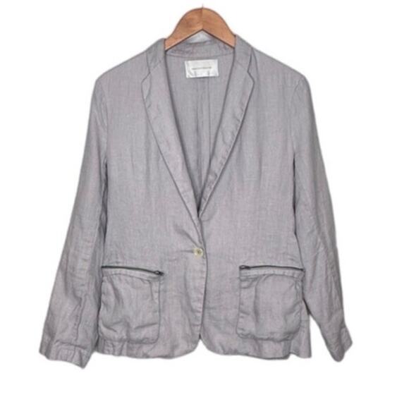 Brochu Walker Linen Blazer Greige  MEDIUM - Picture 1 of 6